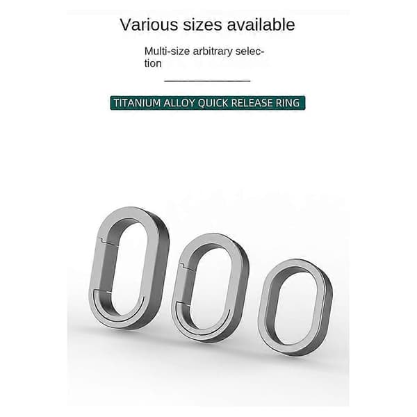 4 stk. Titaniumlegering Mini Nøglering Forbinder Spænde Universal Forbinder Universal Ring Hjælpering Lille Snap Spænde B