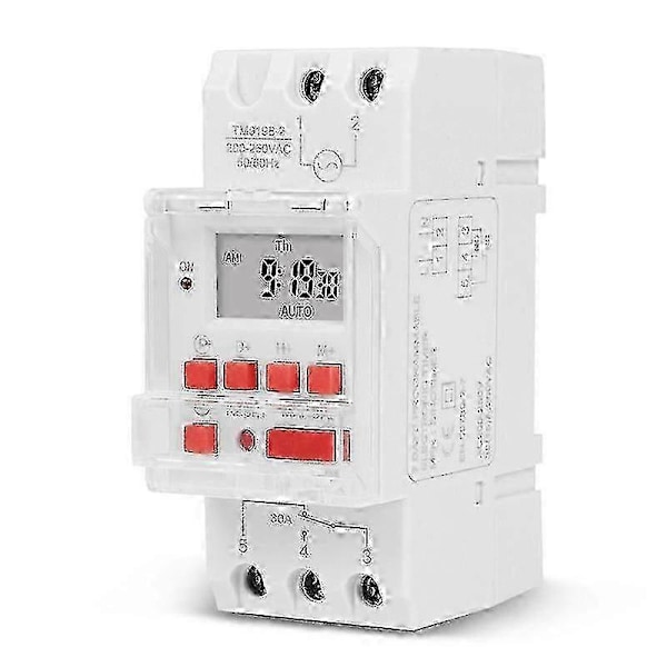 Tm919b 220v 30a Ohjelmoitava Digitaalinen Ajastinkytkin Din Automaattinen Ajastusohjain Valoille, Tuulettimille -SY