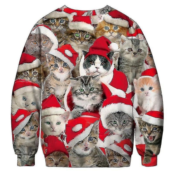 Unisex juletrøje 3d trykt sjov sweater sweater Size B M