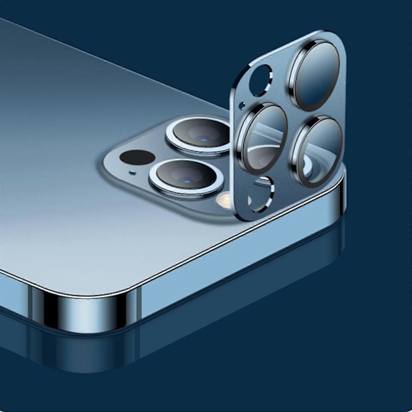 för iPhone 15 Pro Max/ 15 Ultra Kameralinsskydd 2st, Stark Adsorption Fallskydd Metallring Härdat Glas Bakre Kameraskärmskydd