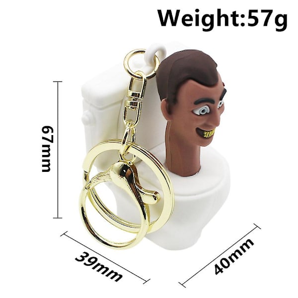 Skibidi WC Avaimenperä Charm Söpö Sarjakuva Riipus Avaimenperä Avaimenperä Avaintarvikkeet Avaimenperä Koristeet Laukku Sisustus Lapsille Lahja Keyring-1