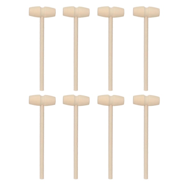 30 stk. Mini hammer i tre for barn, for å knuse sjokoladehjerter, krabbe, hummerklubber