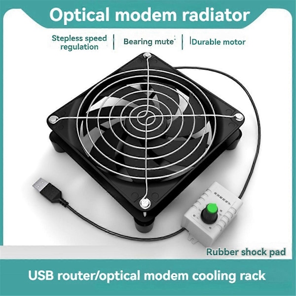 USB 5V Køleventilator Stærk Vindkraft Hurtig Køling 120mm Køleventilator til Router PC Køler TV Boks med