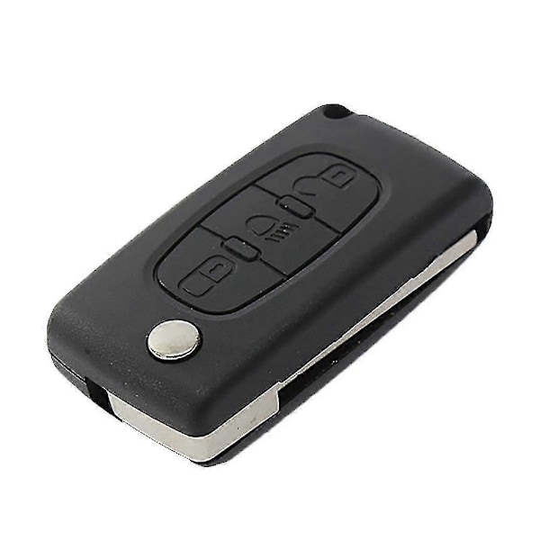 3 Knappar Vikbar Flip Bil Fjärrnyckel Fodral Skydd För Citroen C2 C3 C4 C5 C6