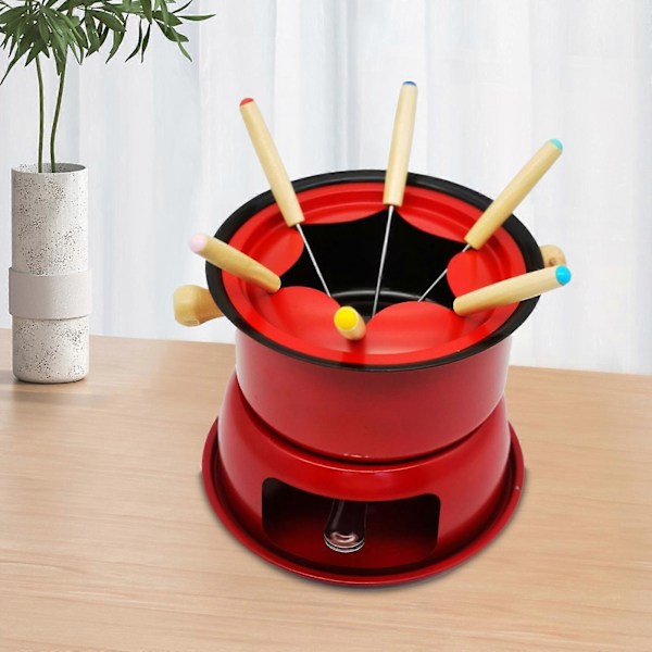 Støbejerns Fondue Grydesæt Letvægts Mini til Fødselsdagsfest Udendørs Bryllup