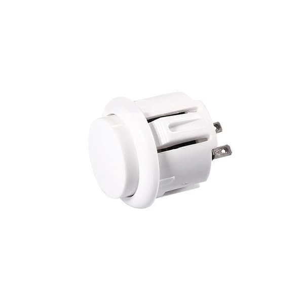 10 stk. Arcade Knapper 24mm Responsive Arcade Knapper Hvid