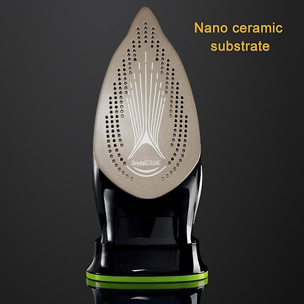 Genopladelig Trådløs Strygejern 2400 Watt Anti-Dryp Non-Stick Strygesål