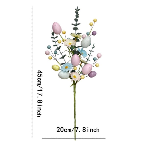 Påskeegg Gren Kvist Dekorativ Blomsterplukk til Hjem Vase Feiring Vår