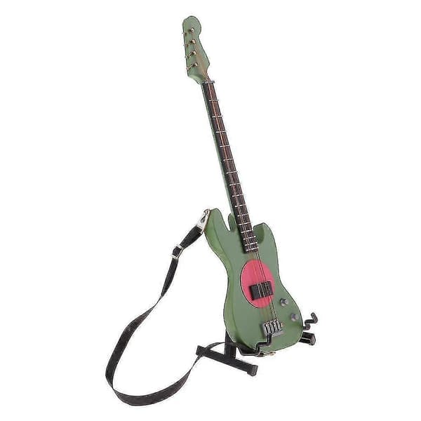 20 cm Miniature Elektrisk Basguitar Model i Træ