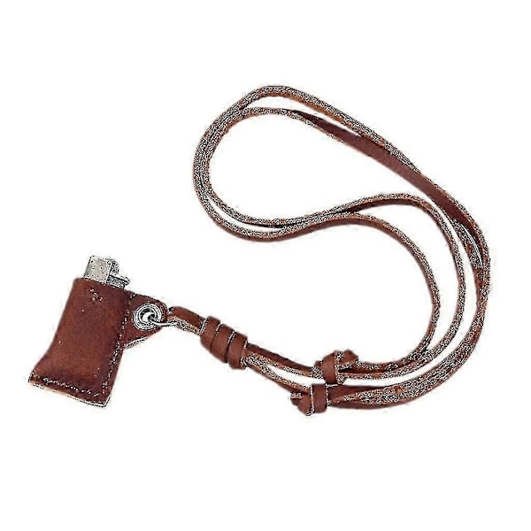 2x Justerbar Unisex Retro Lighter Design Hengesmykke i Ku-skinn Smykker Gave