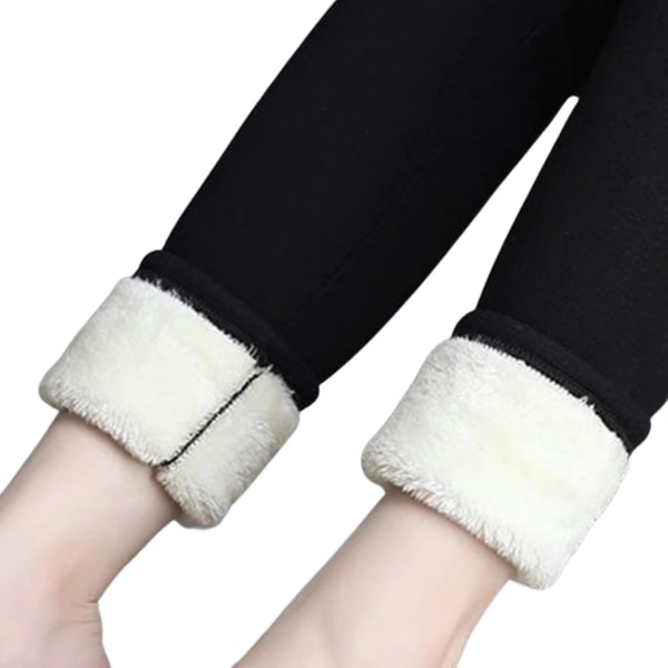 Naisten talvisamettikylmänkestävät fleece-leggingsit M
