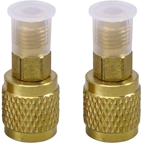 2 luftkonditioneringsadaptrar snabbkoppling luftkonditioneringssystem konverteringsadapter (guld)