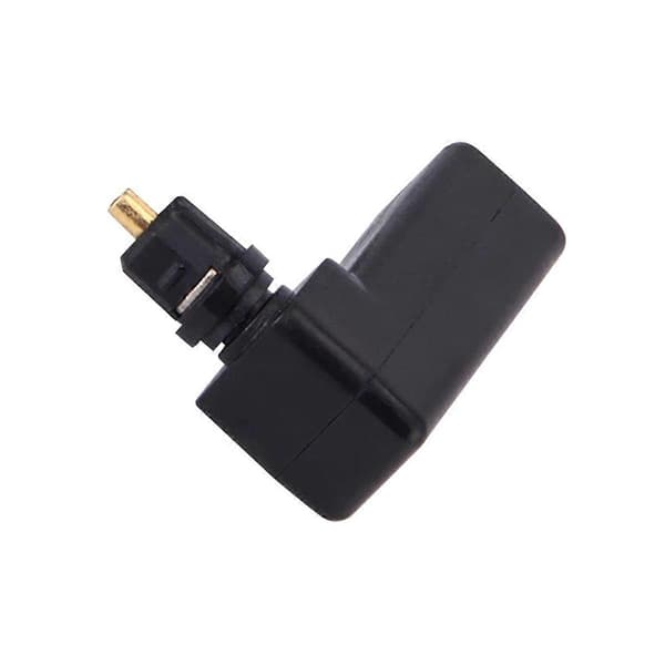 1 stk. Toslink 90 graders optisk lydkabeladapter hann til hunn