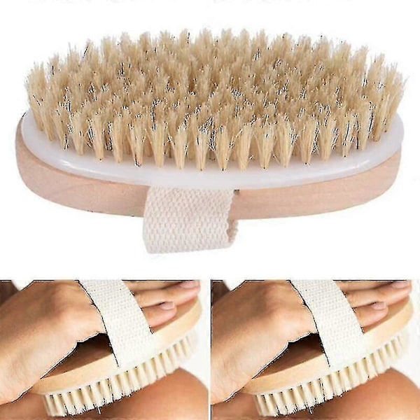 Professionel Tør Hud Badebørste Naturlig Kropsbørste Spa Massage Scrub /