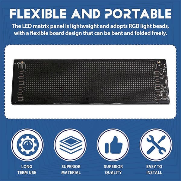 USB Bil Lastbil Display Skærm 20x64 LED Matrix Pixel Panel Lys