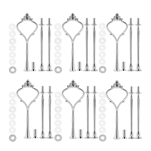 6 Sæt Bakke Hardware til Kage Stativ 3-lags Kage Stativ Montering Hardware Holder til Bryllup og Fest
