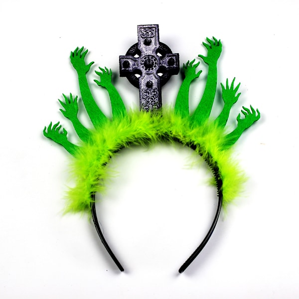 2023 Halloween Zombie Head Ornaments Pandebånd Pandebånd til julefest green