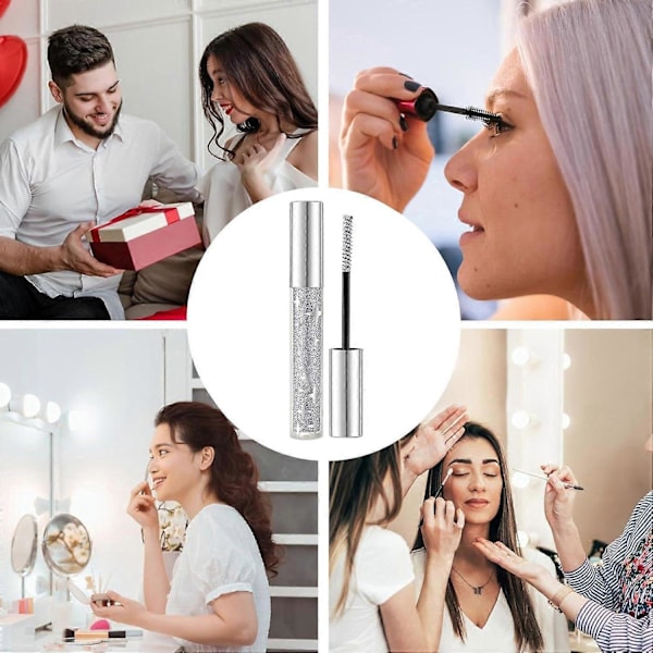 Glitter Mascara | Langtidsholdbar Krøllet Glitter Mascara | Space Diamond Mascara | Skys High Glitter Mascara Vandtæt & Svedafvisende