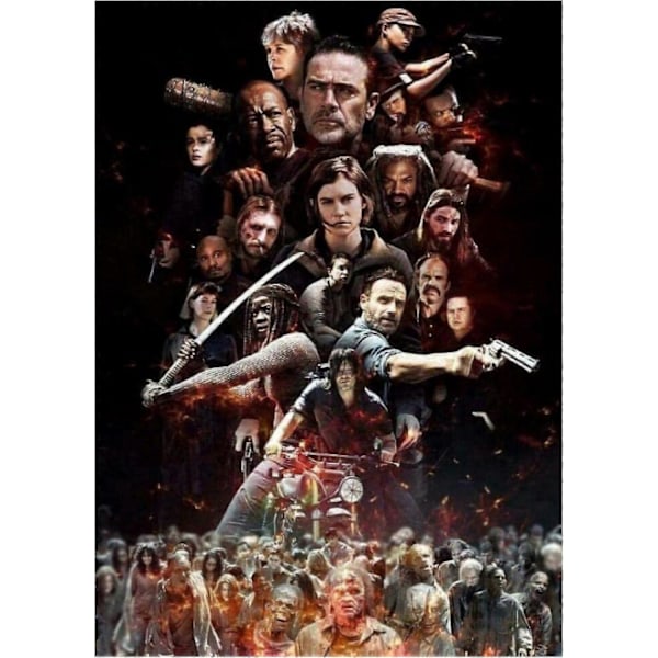 Puslespil 300/500/1000 Brikker Træ Samling Billede Film Walking Dead Plakat Voksne Spil Pædagogisk Legetøj