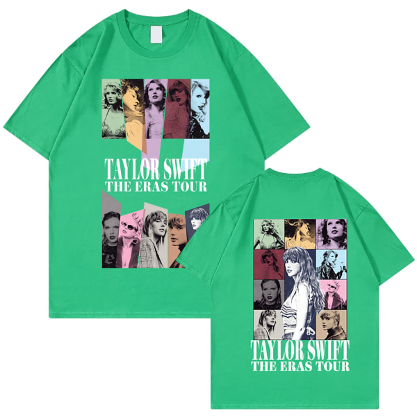 T-shirts för män och kvinnor Taylor Swift Fan T-shirt Tryckt T-shirt Skjorta pullover Vuxen serie perifer T-shirt green M