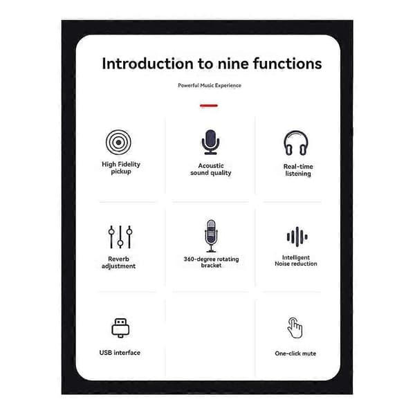 USB Mikrofon Professionel Plug Play Studio Mikrofon med Stativ C