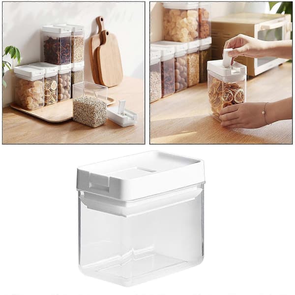 Matförvaringsbehållare med lufttätt lock Mjöl Socker Organizer Box 400ml