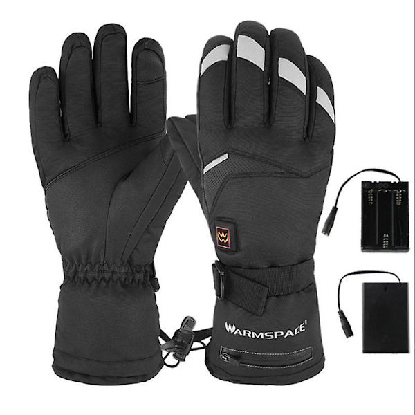 Evago Varme Opvarmede El-handsker, Skiløb, Cykling og Fiskeri, Berøringsskærm, Temperaturkontrol, Fem Fingre Varme, Aa-batteri (uden batteri i Th. XL