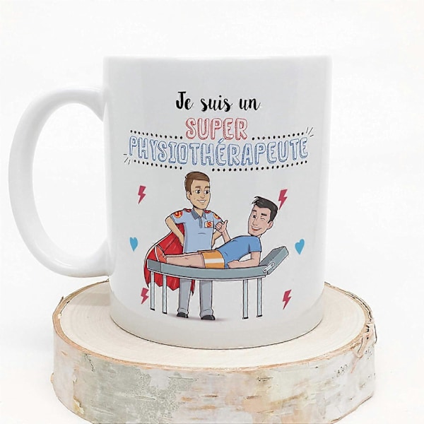 (Krus på fransk) Fysioterapeut (Mand) 330 ml Design 401