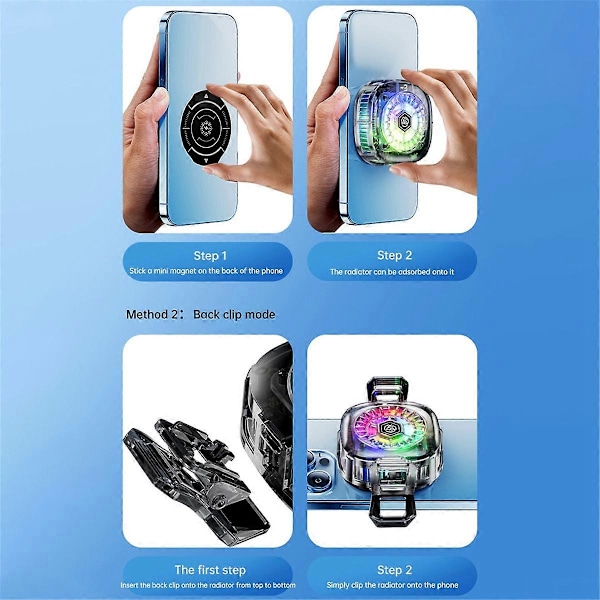 3-i-1 Magnetisk Mobiltelefon Køleradiator til Android IPhone