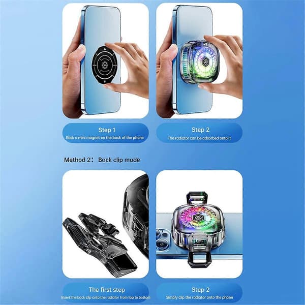 3-i-1 Magnetisk Mobiltelefon Kylare för Android IPhone