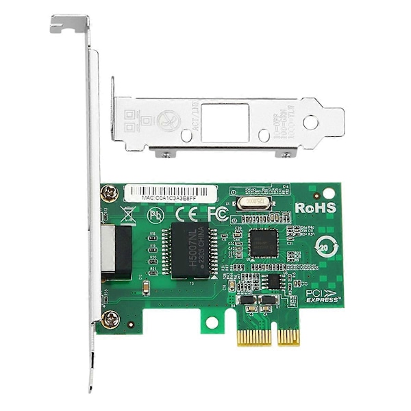 PCI Express Nätverkskort PCIE X1 till RJ45 Gigabit Ethernet Nätverksadapter för Intel I210 Chip 1000Mb