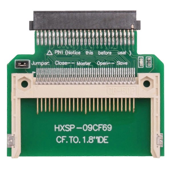 Minneskort Compact Flash till 50-stifts 1,8 tum IDE Hårddisk SSD-adapter