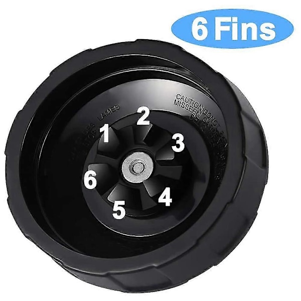 (2 STK, 9,9 cm) 6 Finner Blenderkniv Kompatibel for Ninja Blender Kniverstatning for Auto IQ BL456-70