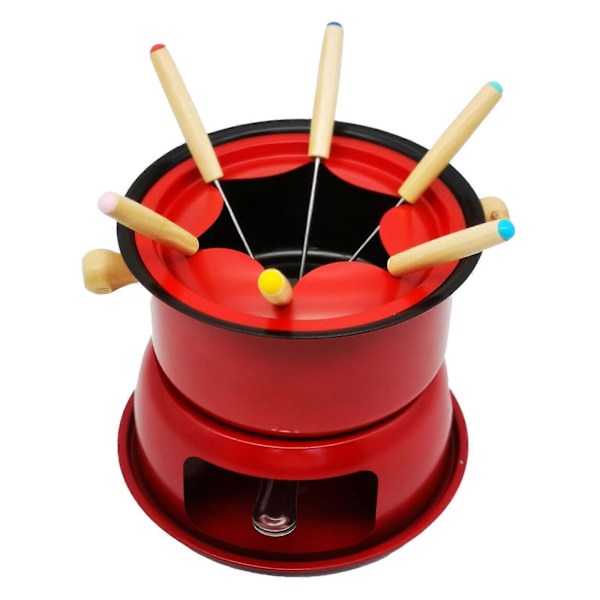 Støbejerns Fondue Grydesæt Letvægts Mini til Fødselsdagsfest Udendørs Bryllup