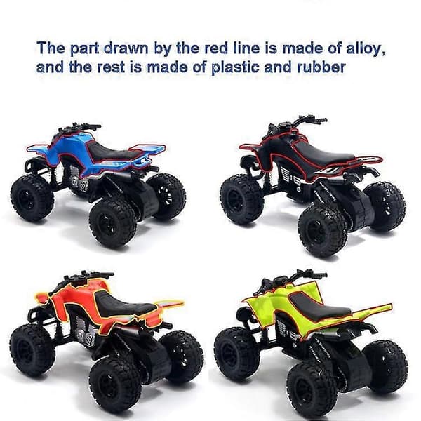 1:36 Simulation Strand Quad Bike Model Børnelegetøjsbil (rød) - Ya