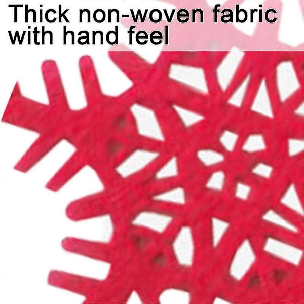 Jule Snowflake Design Brikker Filt Koppmatter Vin Te Kaffe Matter, Dekorasjon For Julebord Høytid
