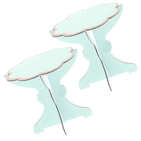 2 Stycken Bröllops Cupcake Ställ Dessert Display Tallrik Tårtställ för Baby Shower Fester