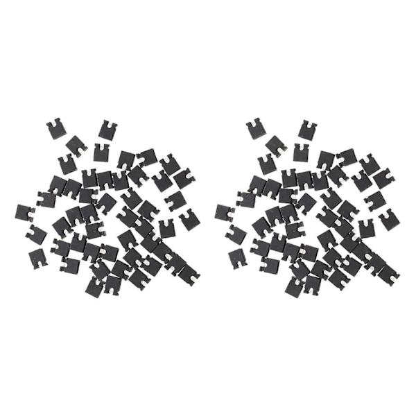 100 stk. 2,54 mm Jumper Hætte Mini Jumper Kortslutningshætte Konnektorer