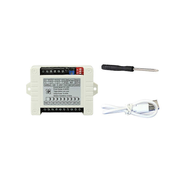 24V Højeffekts Stemme Broadcast Prompt Modul Høj- og Lavniveau Trigger 1-Til-1MP3 Multifunktionel P