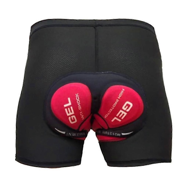 Cykling 3D Vadderade Shorts Cykelunderkläder Tights Korta Byxor Röd S