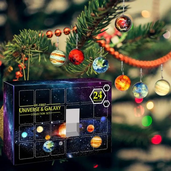 24 dages juleadventskalender Countdown Universe Collection Cosmic Planet Set Julegaver til børn Adventskalender 2023 24pcs 21x17cm