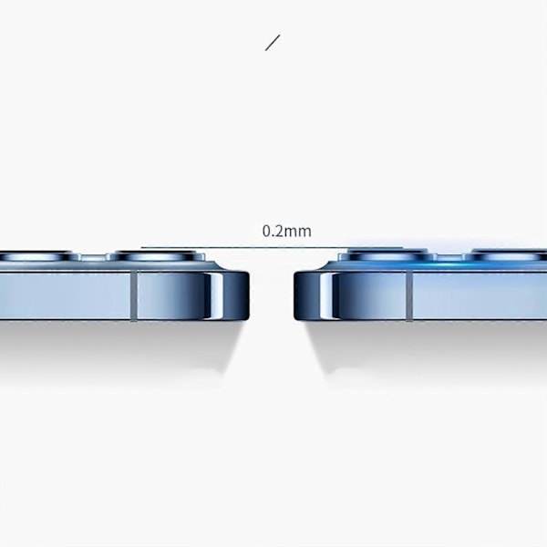 för iPhone 15 Pro Max/ 15 Ultra Kameralinsskydd 2st, Stark Adsorption Fallskydd Metallring Härdat Glas Bakre Kameraskärmskydd