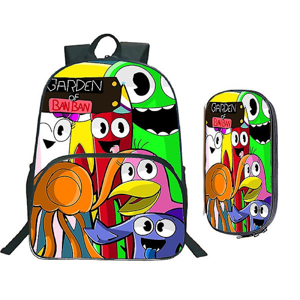 Garten Of Banban Ryggsekk 2 stk Sett Jenter Gutter Barn Tegneserie Anime Ryggsekker Hagespillveske Skolesekk Oxford Boksekker Mochlia 4