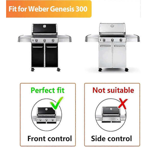 Grillbrenner i rustfritt stål for Weber Genesis 300-serien (19,5 tommer) - E310, E320, E330, S310, S320, S330
