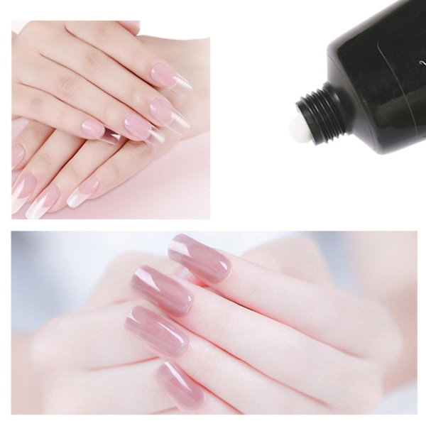 Manikyrset 15ml Nagellim Nagelformar Terapipenna Stålpusher Rengöring DIY Nagelkonst Byggsats