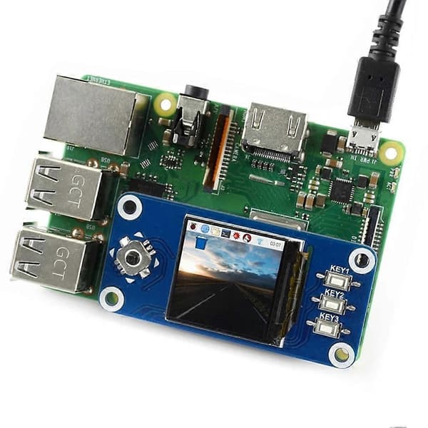 1,3-tommers IPS LCD-skjerm HAT for Raspberry Pi, 240x240 piksler, SPI-grensesnitt, for Raspberry Pi Zero/Zero W/Zero WH/2B/3B
