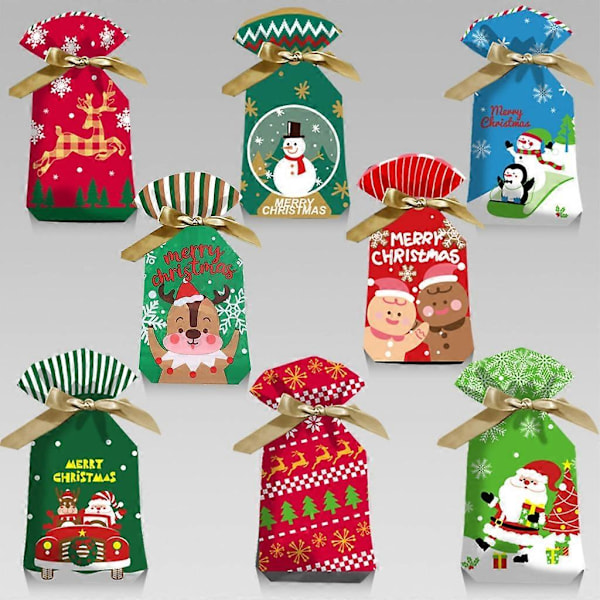 Julklappspåse 50 st Julstämning Förvaringspåse Tillbehör