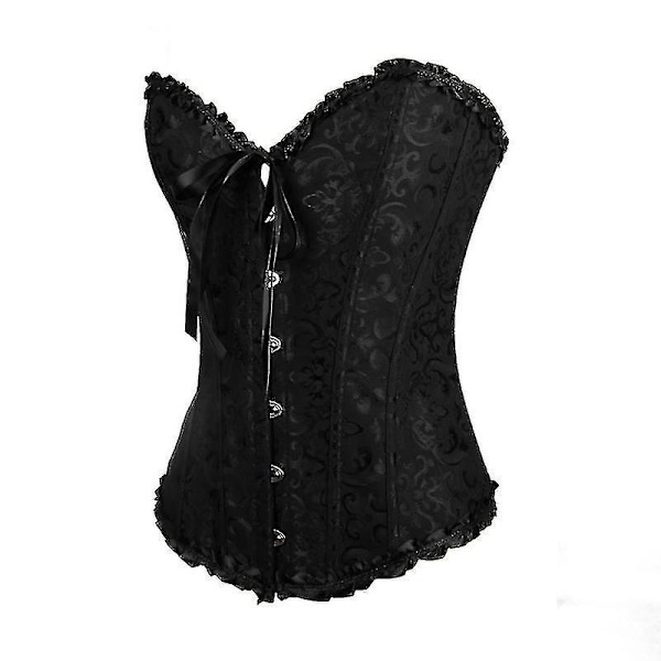 Tflycq Sexy Corsets Mekot naisille Plus Size -asu Overbust Burlesque korsetti ja minihame Set Tutu Corselet Black 4XL