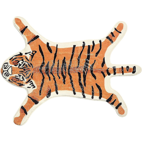 Lasten makuuhuoneen matto Tiger Area -matto 32" x 21" henkilökohtainen pehmeä leikkihuoneen matto Pehmeä liukumaton lasten konepestävä matto