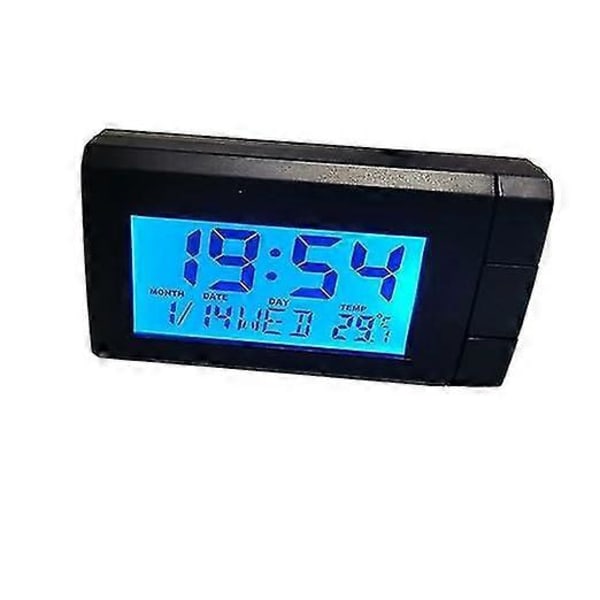 LCD Temperatur Bilklocka, Biltermometer för Instrumentbräda Bakgrundsbelysning Digital Klocka Nattemperaturvisning för Lastbil